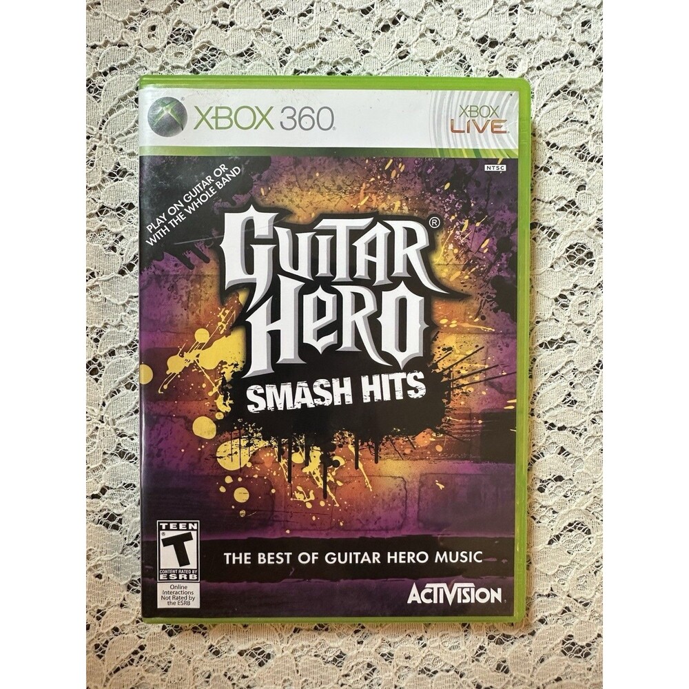 Guitar Hero Smash Hits Microsoft Xbox 360 Complete CIB Tested